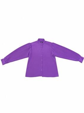 Vintage Simone Alexander for Patty Woodard Purple Satin Blouse Women’s L